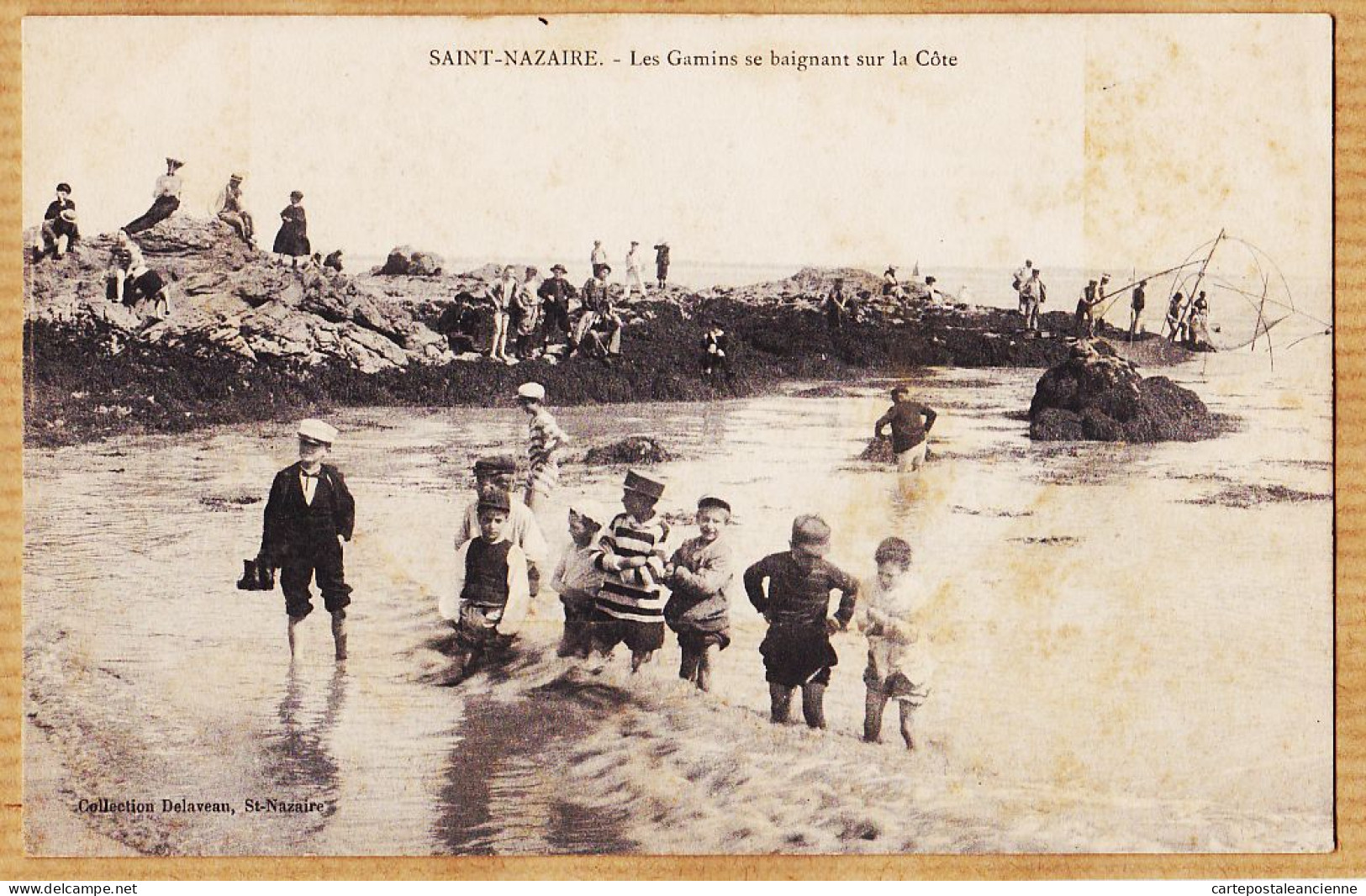 25580 / SAINT-NAZAIRE St (44) Les Gamins Se Baignant Sur La Côte 1910s Collection DELAVEAU - Saint Nazaire