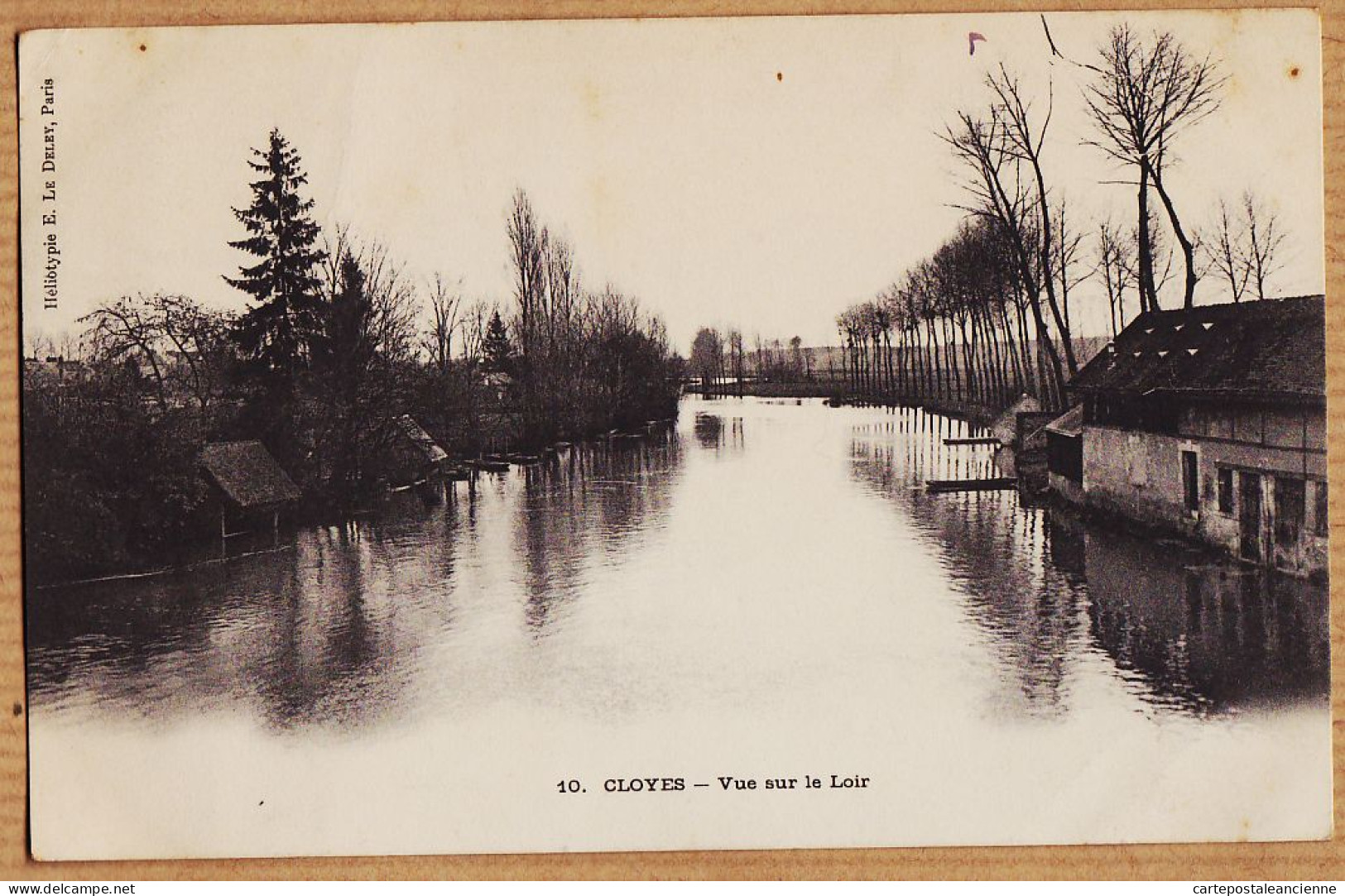 25933 / ⭐ CLOYES Vue Sur Le LOIR à Paul RIPAULT Montargis-Héliotypie E LE DELEY 10 - Cloyes-sur-le-Loir