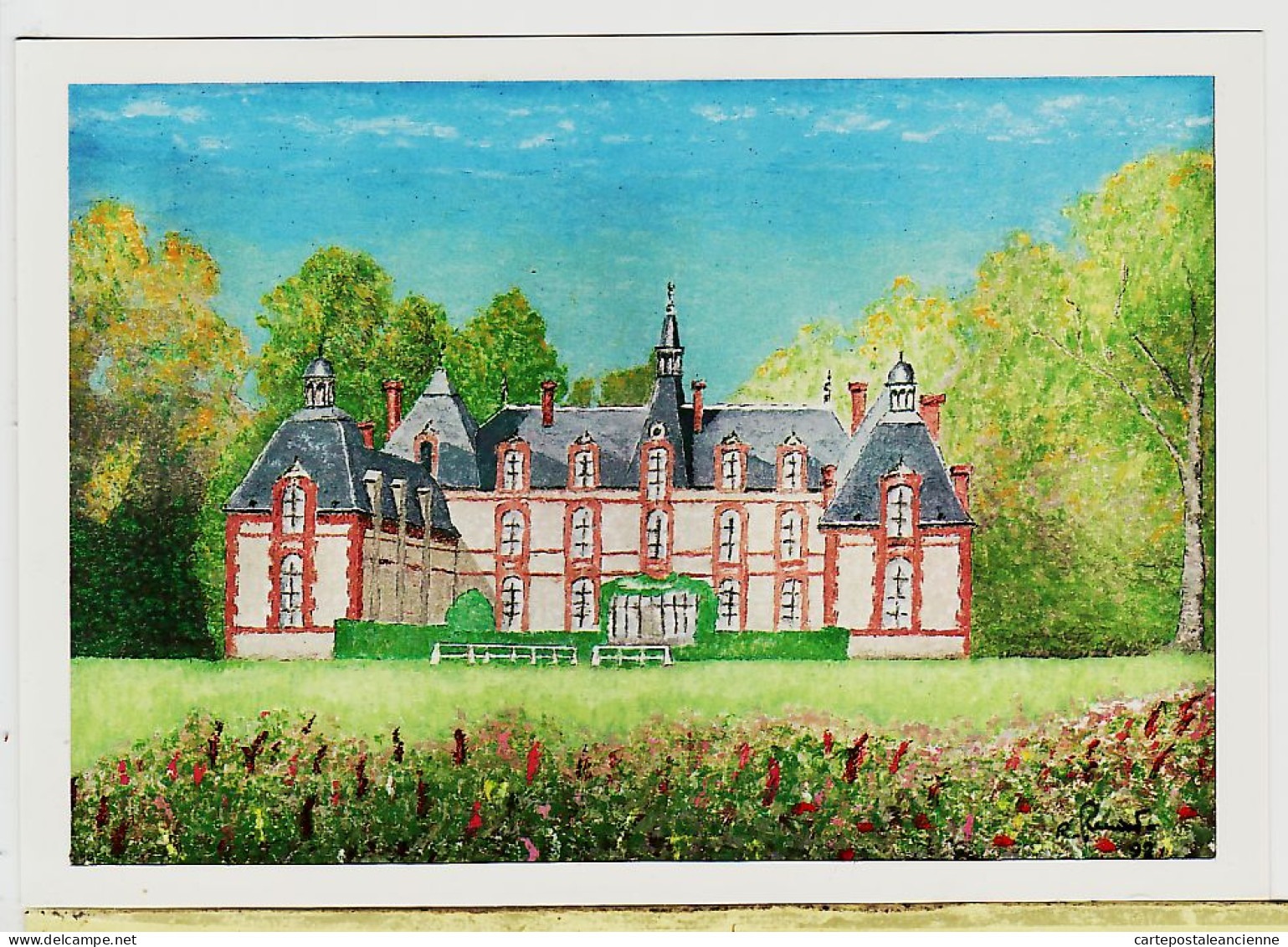 25935 / ⭐ ♥️  Peu Commun VILLEMEUX-sur-EURE Eure Loir Chateau RENANCOURT 1992 - Pastel Robert RENARD Tirage 1000 Ex - Villemeux-sur-Eure