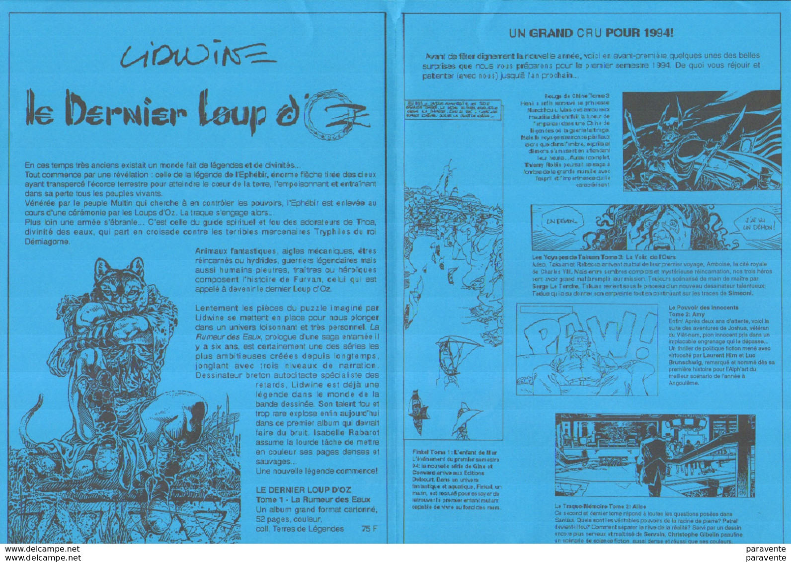 VATINE LIDWINE GINE ROBIN : Catalogue DELCOURT DIRECT N°9 De 1993 - Autres & Non Classés