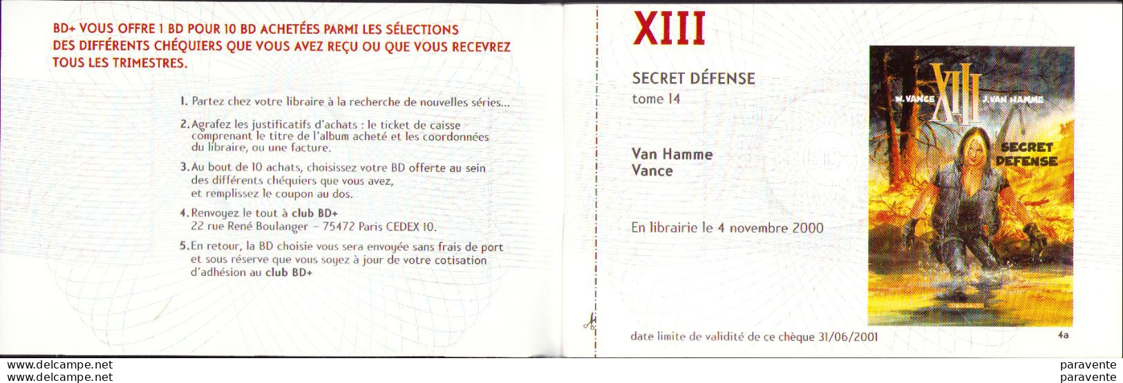 catalogue DARGAUD BD+ , bilal delaby guarnido marini vance XIII tronheim leo derib fred en 2001