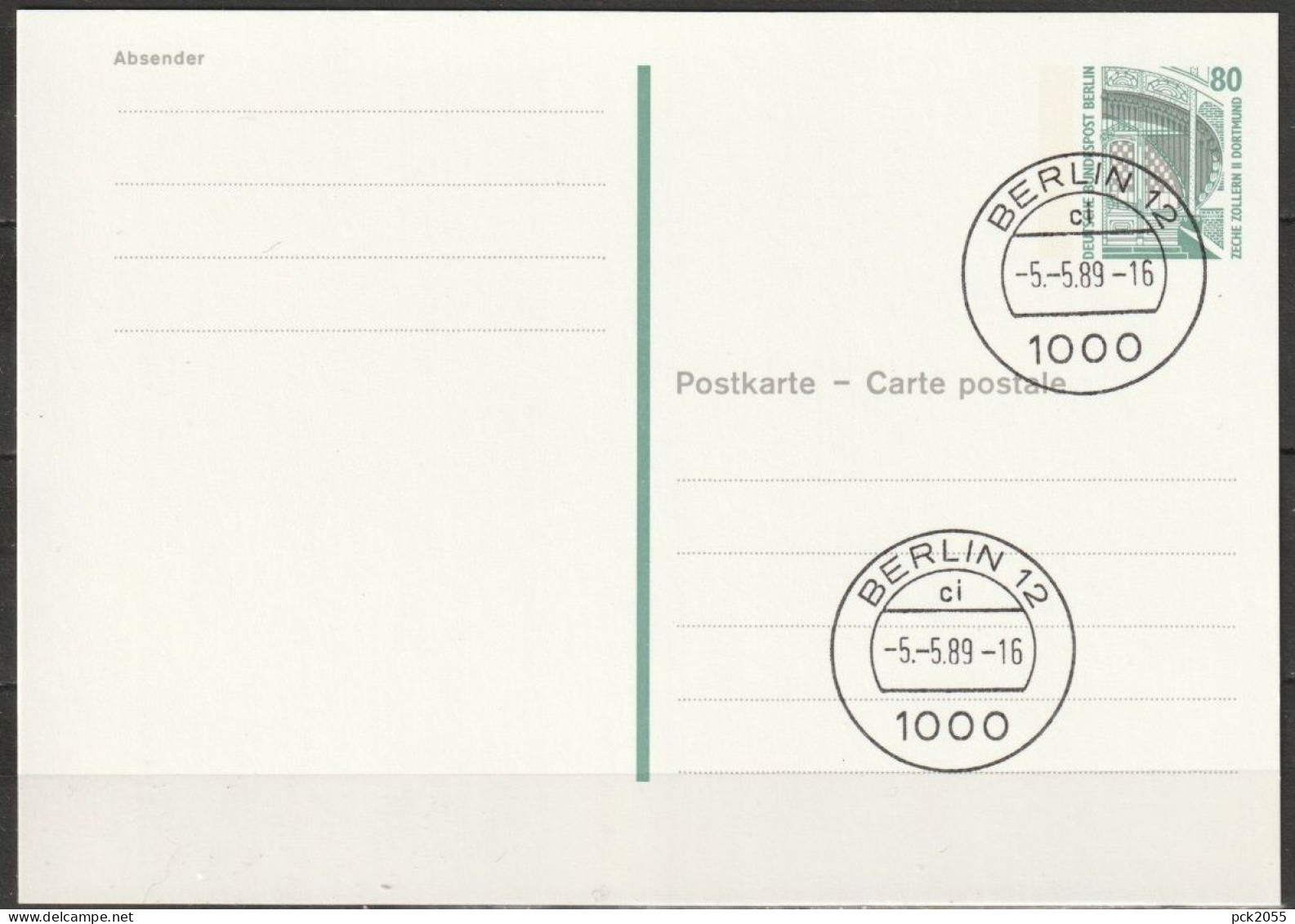 Berlin Ganzsache 1990 Mi.-Nr. P131 Tagesstempel BERLIN 16  5.5.89  ( PK 440 ) - Postales - Usados