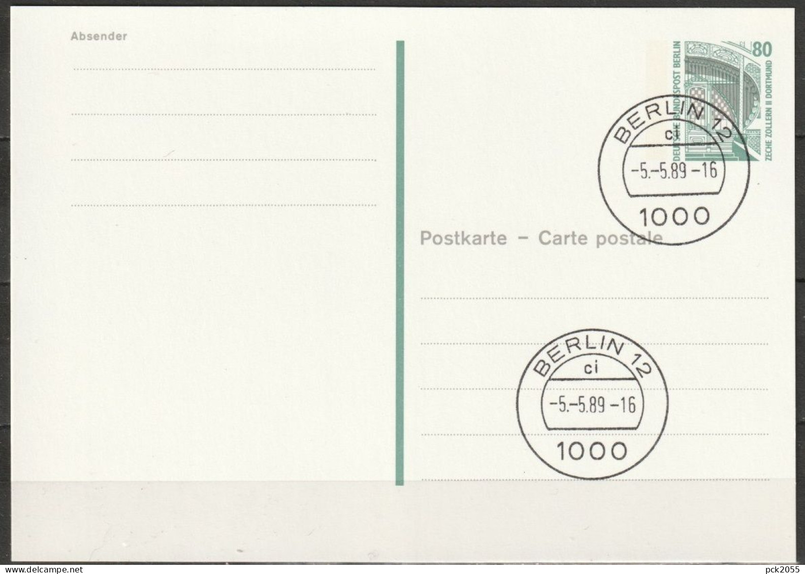 Berlin Ganzsache 1990 Mi.-Nr. P131 Tagesstempel BERLIN 16  5.5.89  ( PK 440 ) - Postkarten - Gebraucht