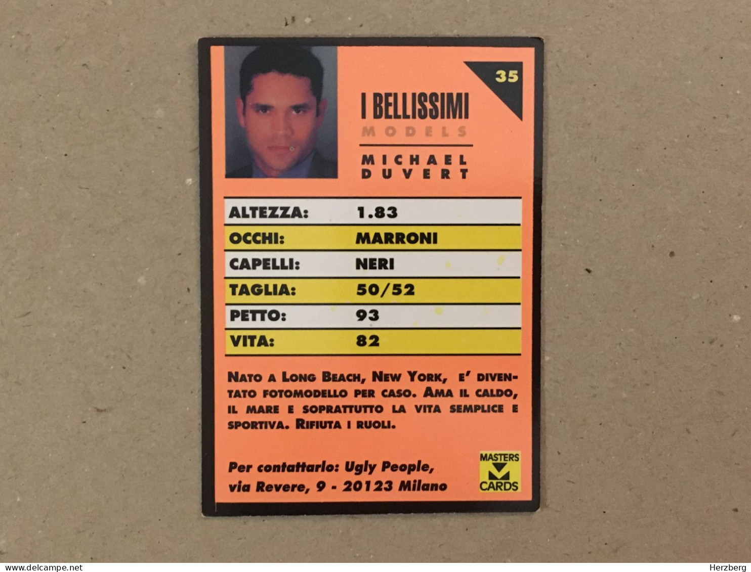 Italia Italy Edition - Michael Duvert Actor - Collection Trading Card - Other & Unclassified