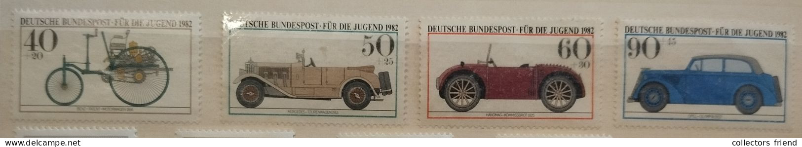 Germany - 1982 - Autos Cars - 1123/26 MNH** - Autos
