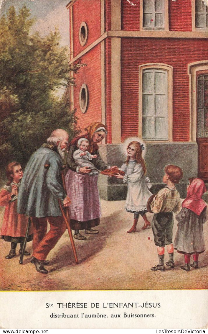 RELIGIONS & CROYANCES - Sainte Thérèse De L'Enfant Jésus - Distribuant L'aumône - Carte Postale Ancienne - Santi
