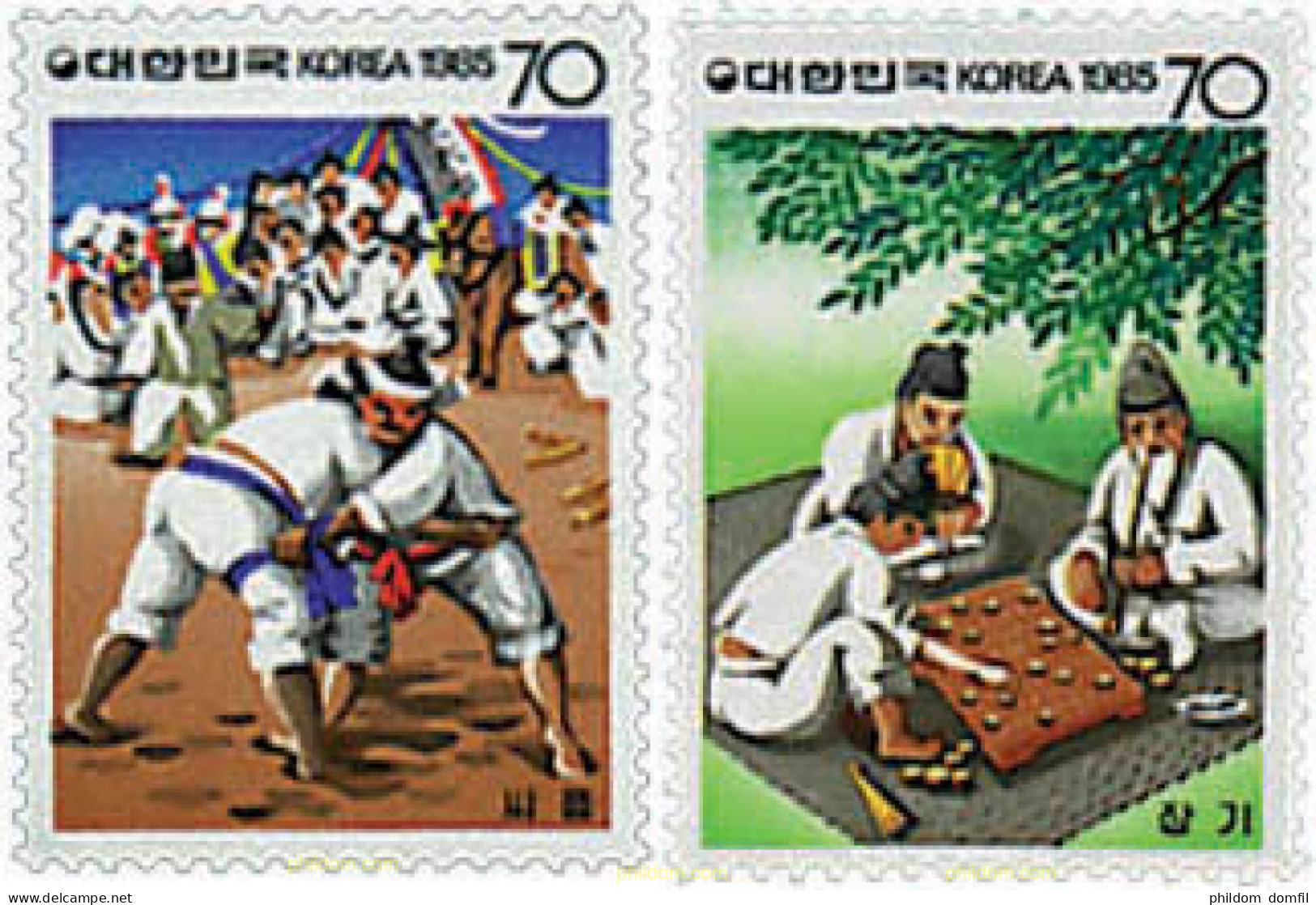 727851 HINGED COREA DEL SUR 1985 COSTUMBRES POPULARES - Korea (Süd-)