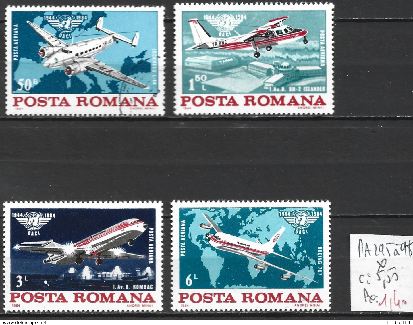 ROUMANIE PA 295 à 98 * ( 295 Oblitéré ) Côte 5.40 € - Unused Stamps