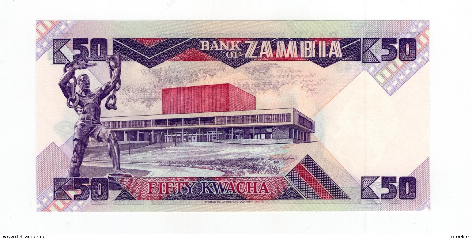 Zambia - 50 Kwacha (1986 - 1988 - Zambie
