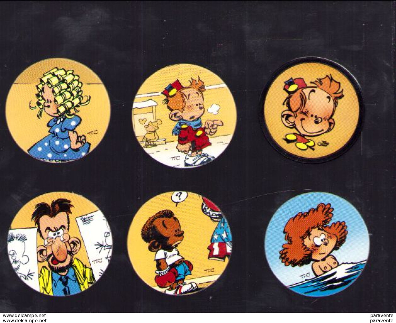 SPIROU : 5 Pogs+1 Kini  Publicité PERSIL 1996 - Other & Unclassified