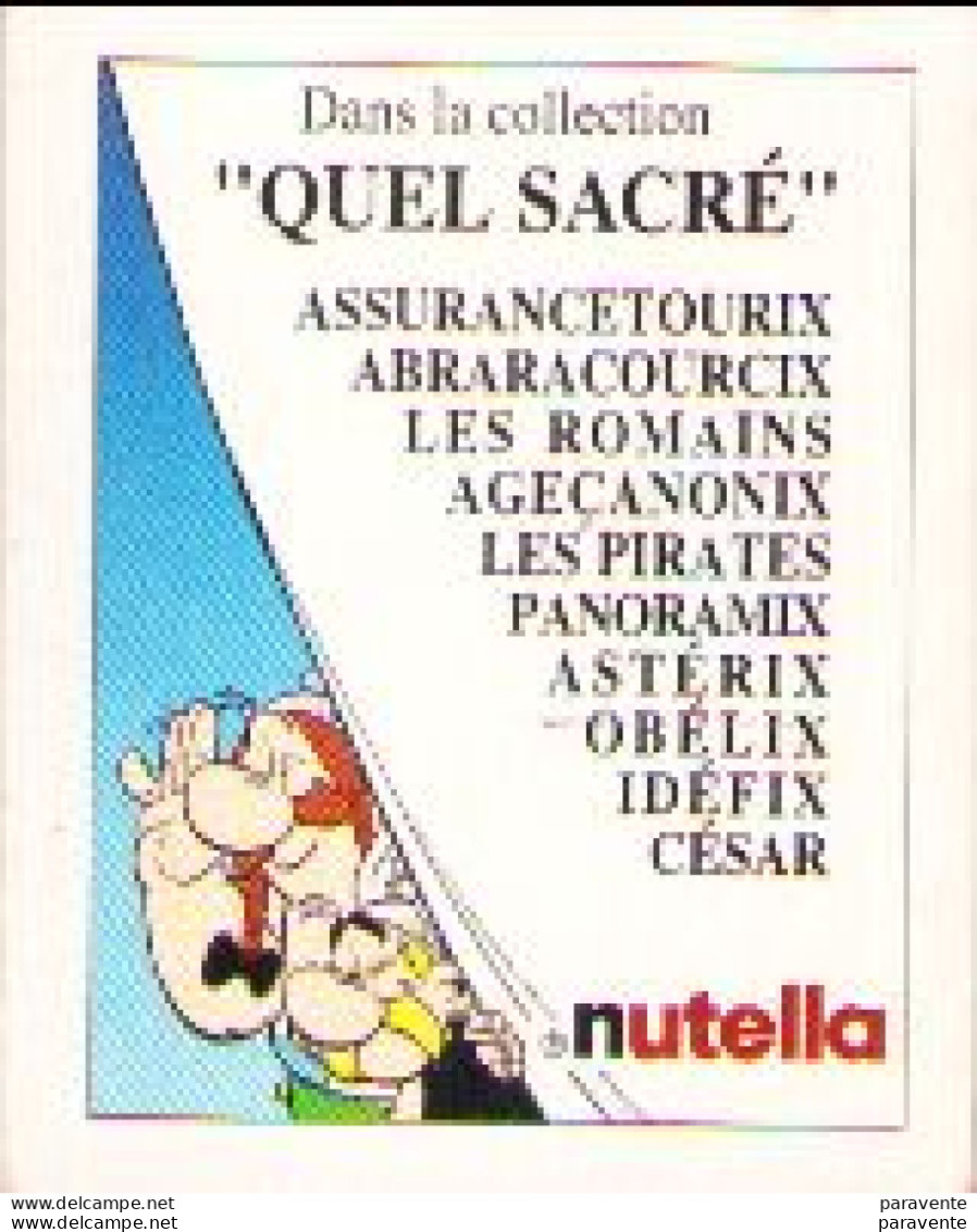 ASTERIX : Mini Album Publicité NUTELLA En 1996 Quels Sacrés Romains - Advertentie