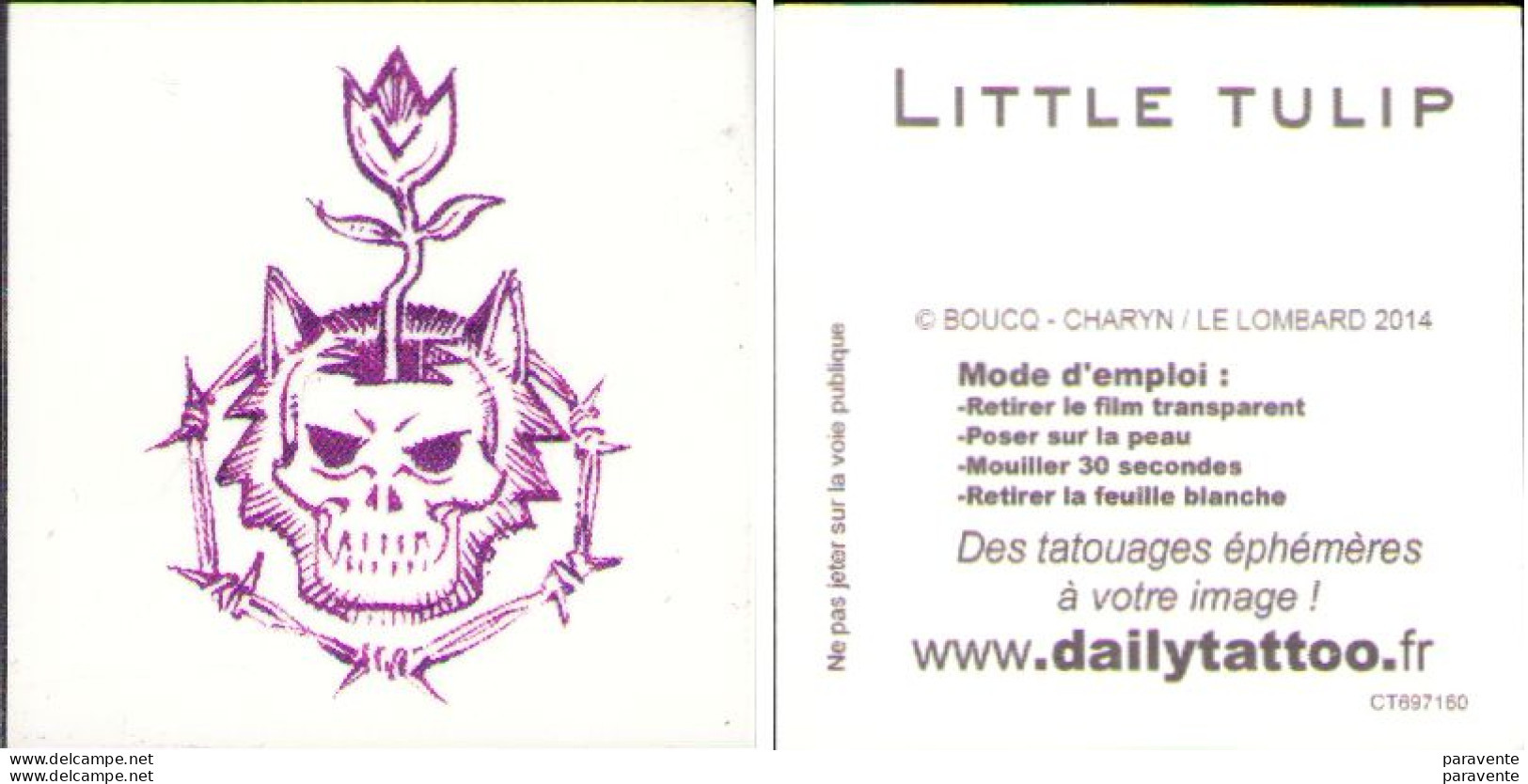 BOUCQ : Tatoo Par Dailytatoo Pour LITTLE TULIP - Cartoline Postali