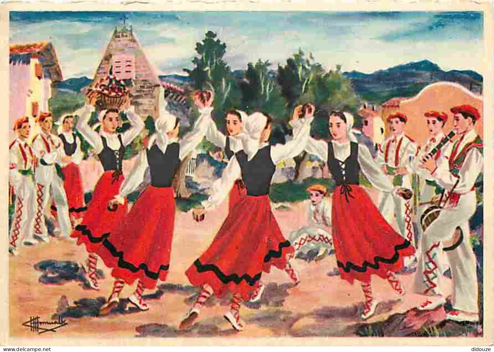 Folklore - Danses - Pays Basque - Sagar Dantza - Danse Des Pommes En Navarre - CPM - Voir Scans Recto-Verso - Dances