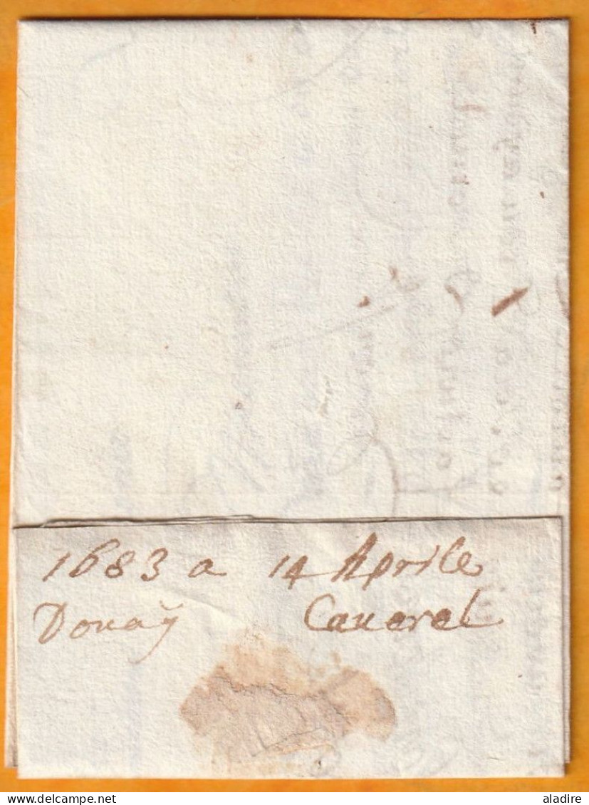 1683 - Lettre Avec Correspondance En Italiano Et Français De DOUAI Douay Vers LiLLE ( En France Depuis 16 Ans) - ....-1700: Precursors