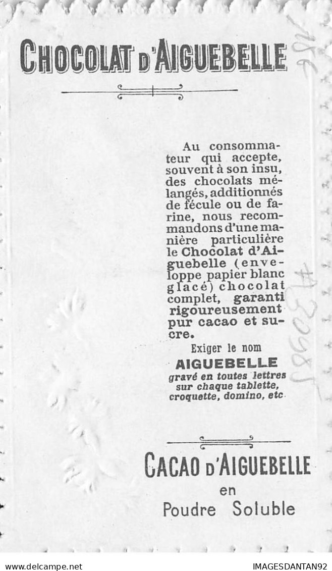 CHROMO #CL30985 CHOCOLAT D AIGUEBELLE PAYSAGE CAMPAGNE EGLISE CHAMPETRE FLEURS - Aiguebelle