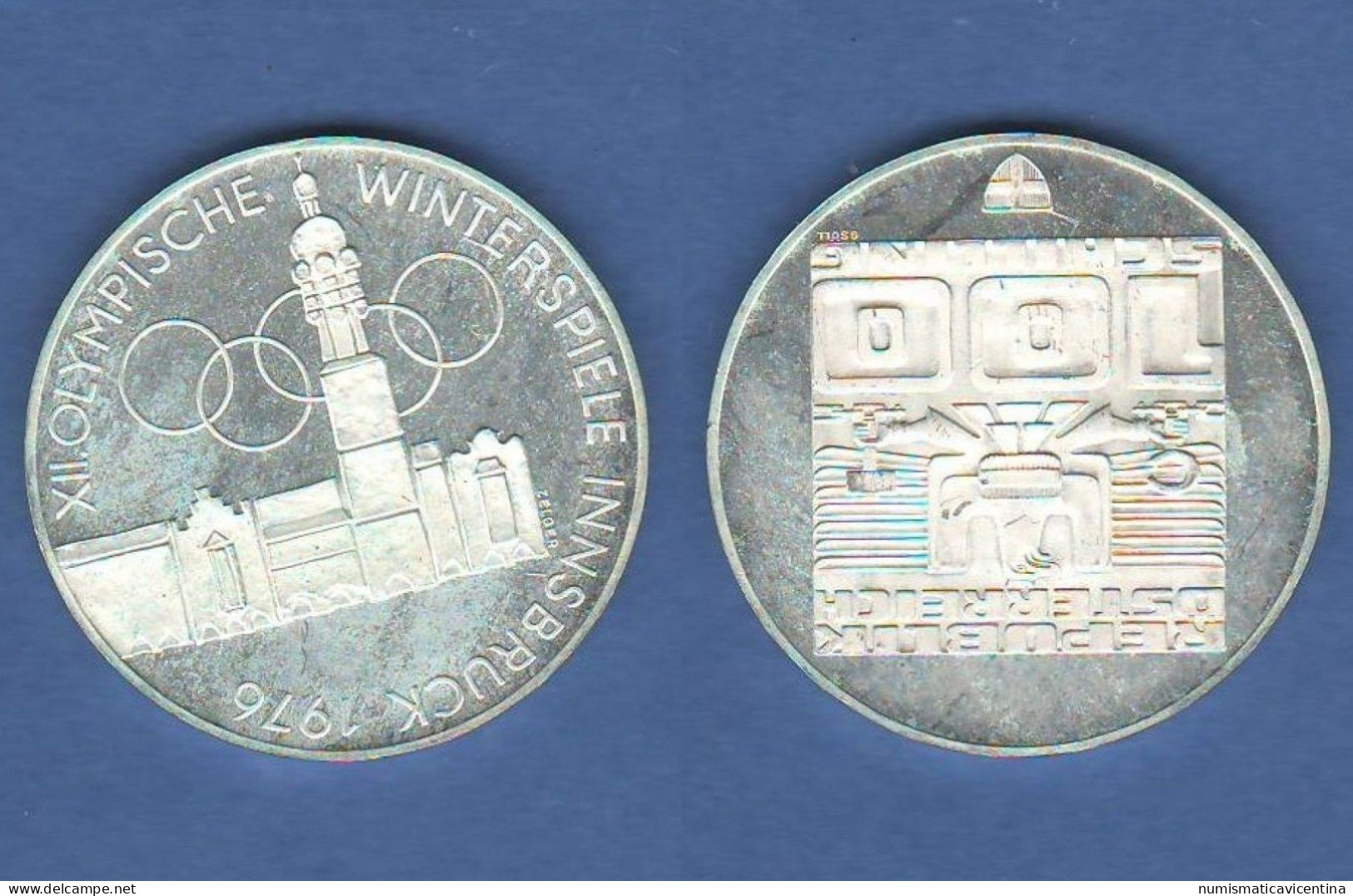 Austria Österreich Shilling 100 Schilling 1976 Austria INNSBRUCK WINTERSPIELE Silver Coin - Oesterreich