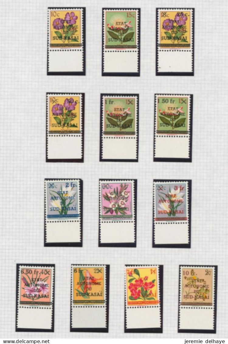 Sud-Kasaï - Fleurs N°1/13** Neuf Sans Charnières (MNH) - South-Kasaï