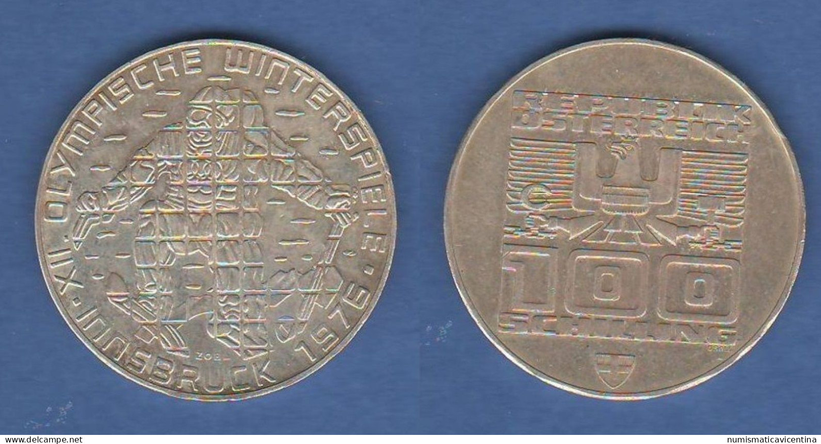 Austria Österreich Shilling 100 Schilling 1976 INNSBRUCK WINTERSPIELE Silber Coin - Oesterreich