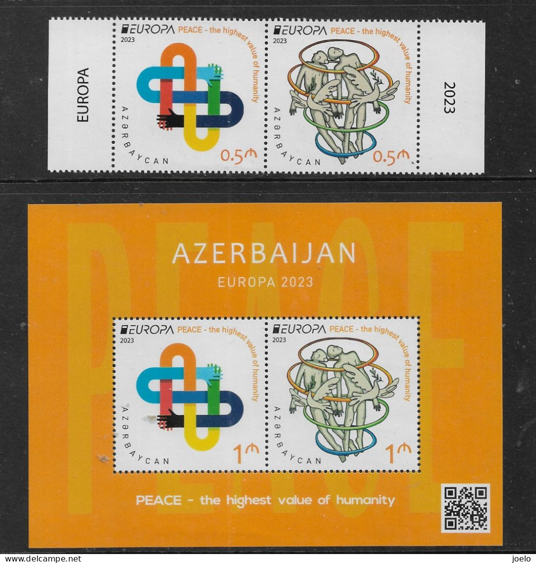 AZERBAIJAN 2023  EUROPA  PEACE SET AND M/S MNH - 2023