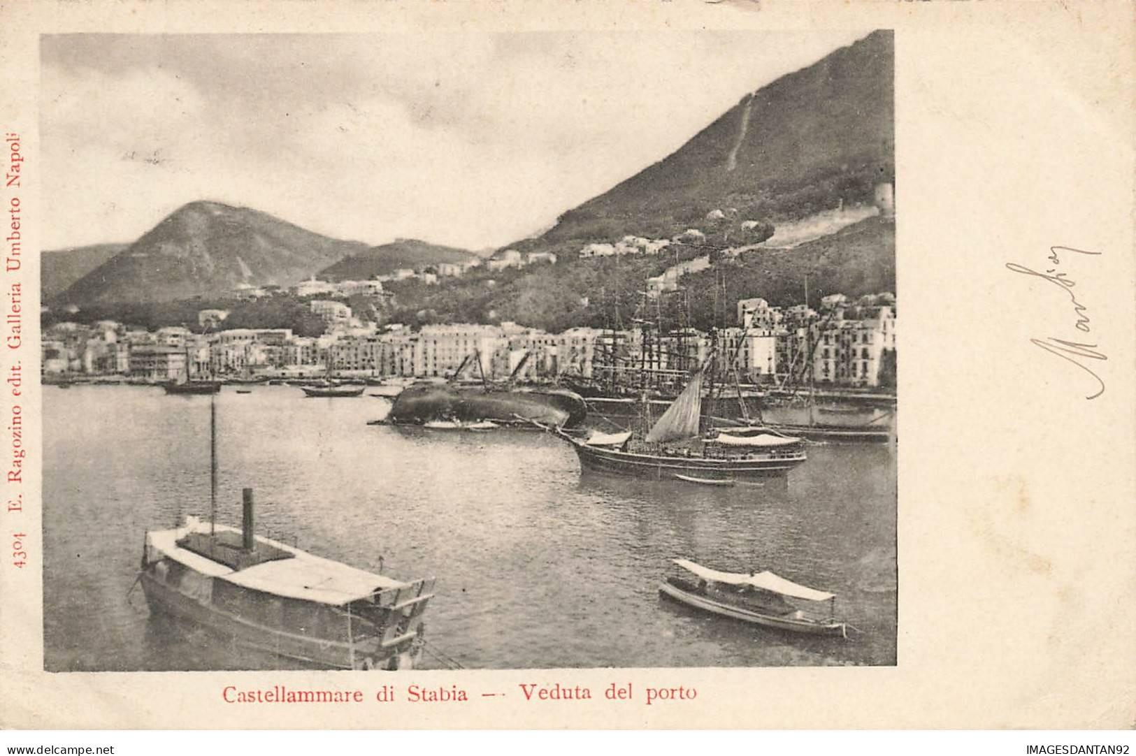 ITALIE #MK39233 CASTELLAMMARE DI STABIA VEDUTO DEL PORTO BATEAU ECHOUE - Castellammare Di Stabia