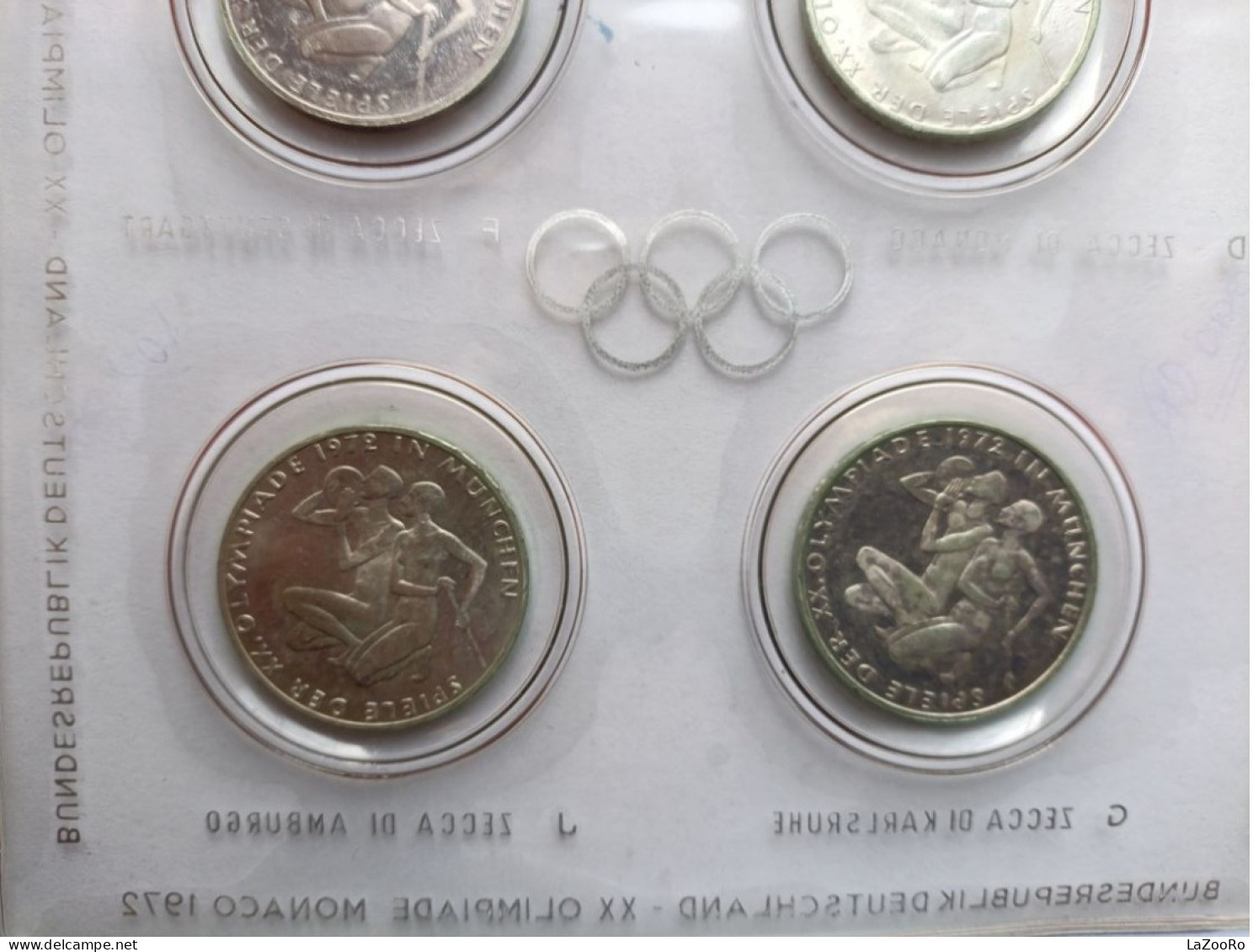 LaZooRo: Germany 4 X 10 Mark 1971 D F G J XX Olimpiade Monaco 1972 PROOF Set Scarce - Silver - Herdenkingsmunt