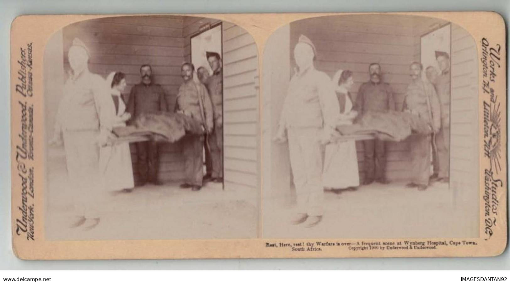 AFRIQUE DU SUD  #PP1313 WYNBERG HOSPITAL HOPITAL CAPE TOWN GUERRE WAR BOER TRANSVAAL 1900 - Stereo-Photographie