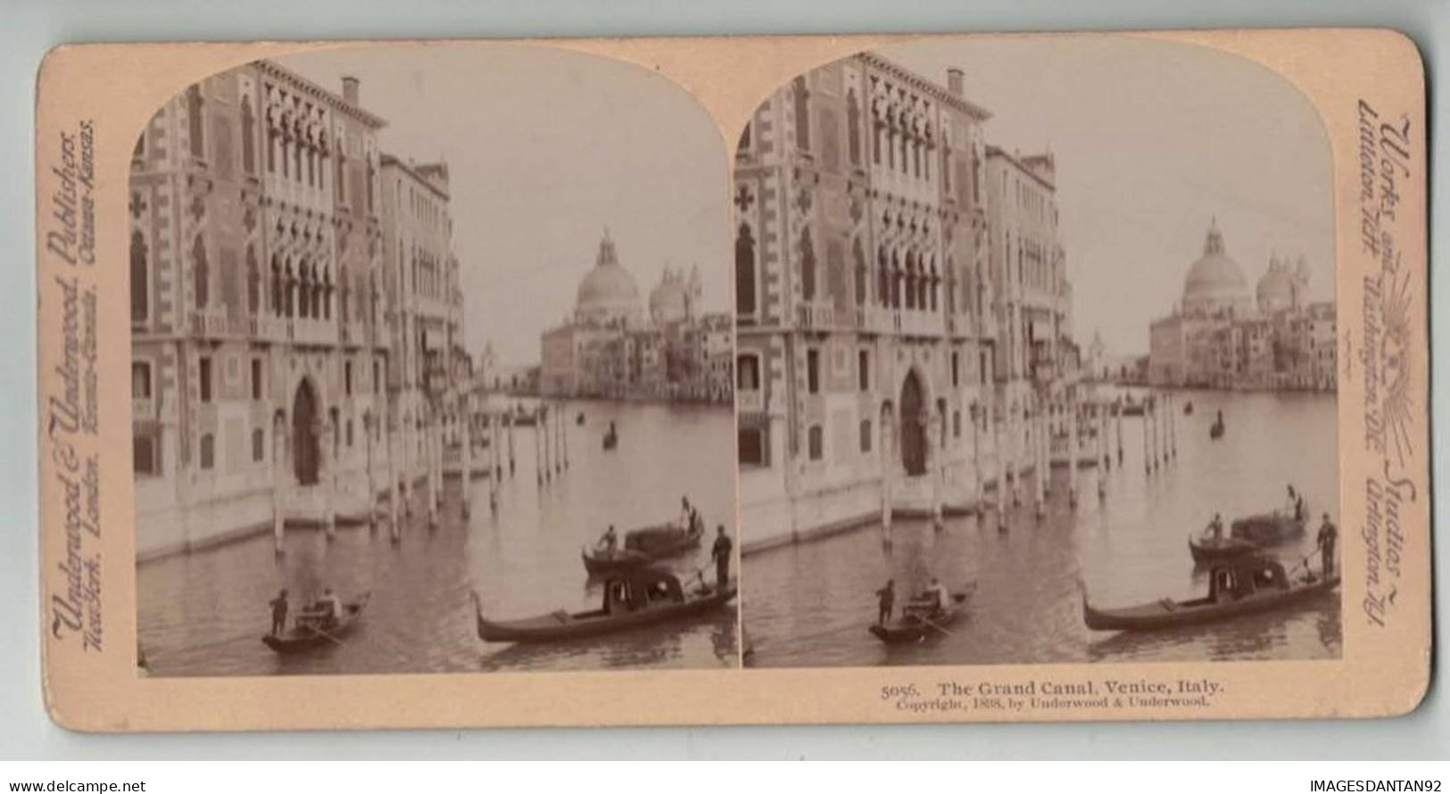 ITALIE ITALIA #PP1315 VENIZE VENISE GRAND CANAL 1898 - Stereo-Photographie
