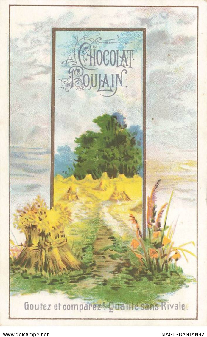 CHROMO #CL40351 CHOCOLAT POULAIN PAYSAGE FENAISON FETU PAILLE - Poulain