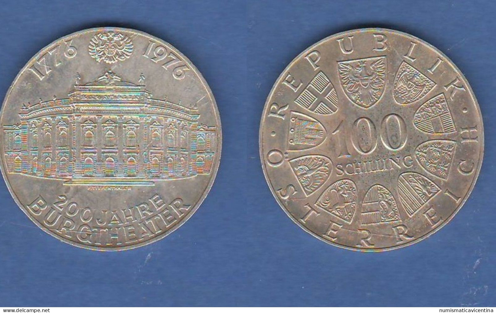 Austria Shilling 100 Schilling 1976 Österreich 200 Jahre BURGTHEATER - Austria