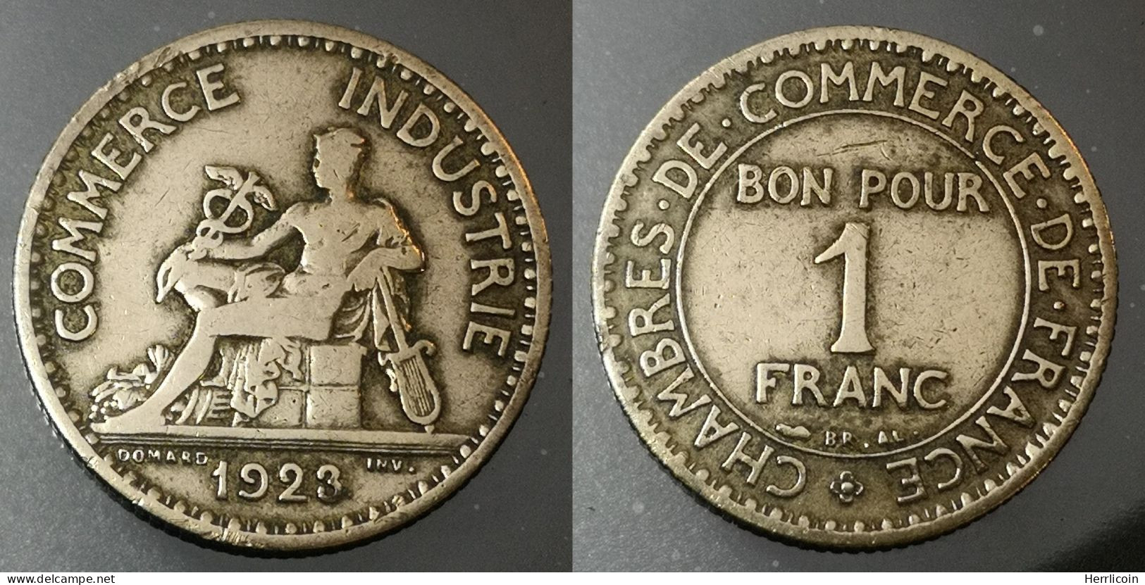 Monnaie France - 1923 - 1 Franc Chambres De Commerce - 1 Franc