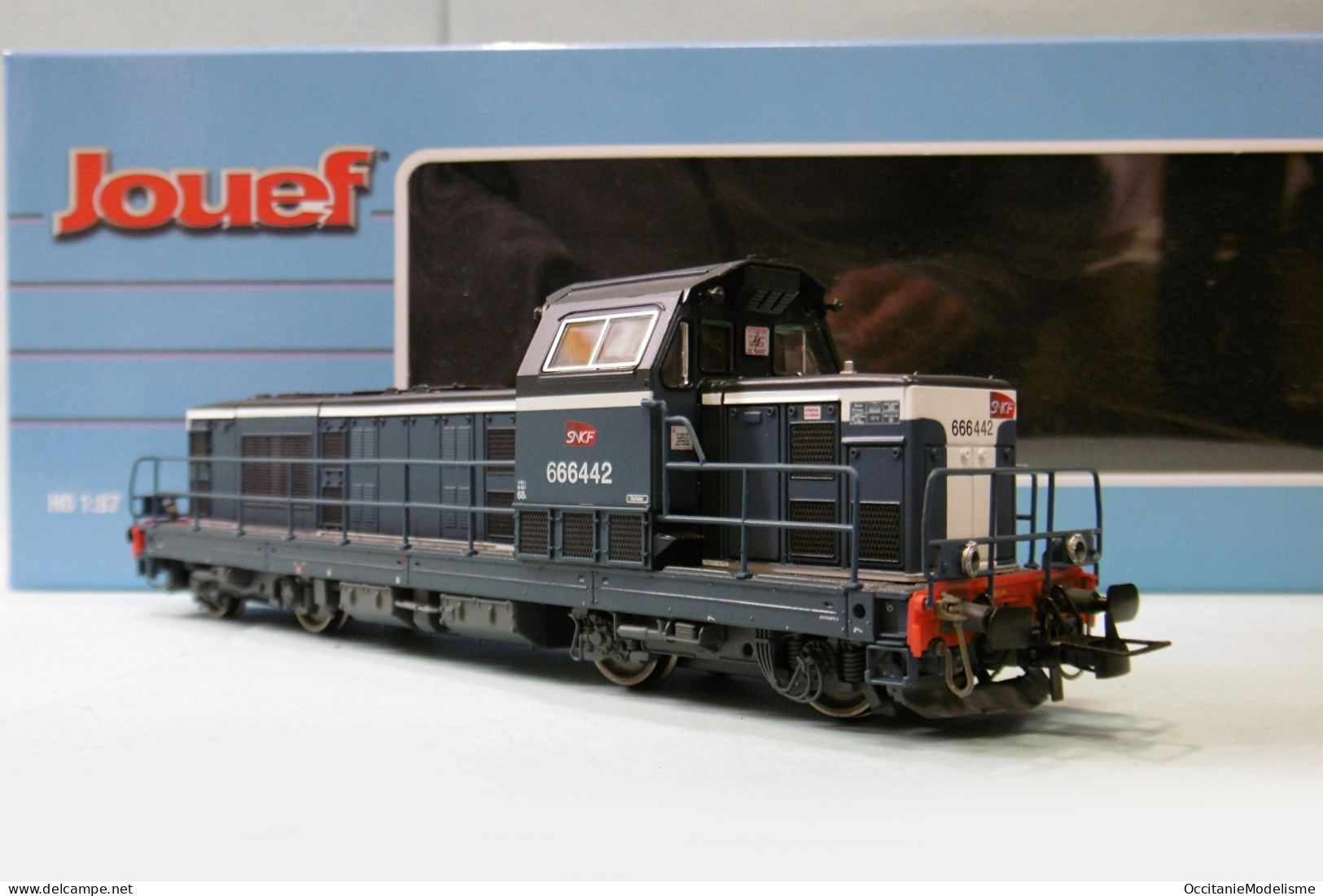 Jouef - Locomotive DIESEL BB 666442 66400 SNCF Bleu ép. VI DCC Sound Réf. HJ2441S Neuf HO 1/87 - Loks