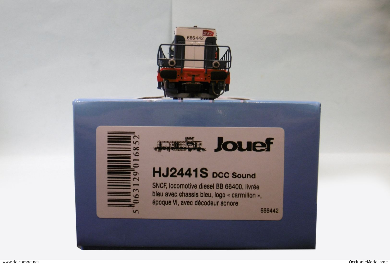 Jouef - Locomotive DIESEL BB 666442 66400 SNCF bleu ép. VI DCC Sound réf. HJ2441S Neuf HO 1/87