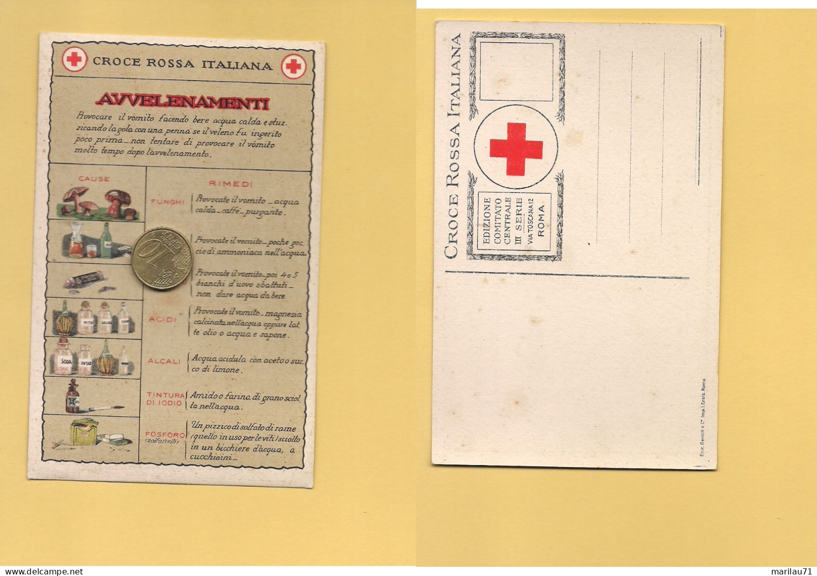 P3576 CROCE ROSSA ITALIANA III SERIE Avvelenamenti Anni '30 - Red Cross