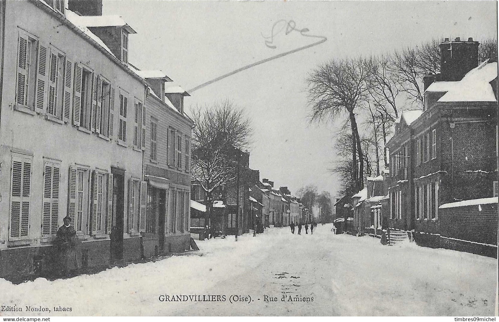 CPA Granvilliers Rue D'Amiens - Grandvilliers