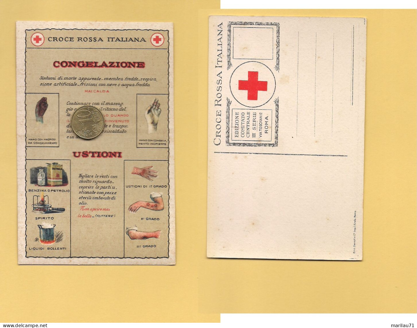 P3577 CROCE ROSSA ITALIANA III SERIE Congelazione Anni '30 - Red Cross