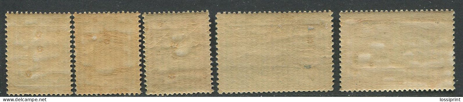 Estonia:Unused Stamps Serie Castles, Tallinn, Narva, Kuressaare, Tartu, Clue Vertical Lines, 1927, MNH - Estland