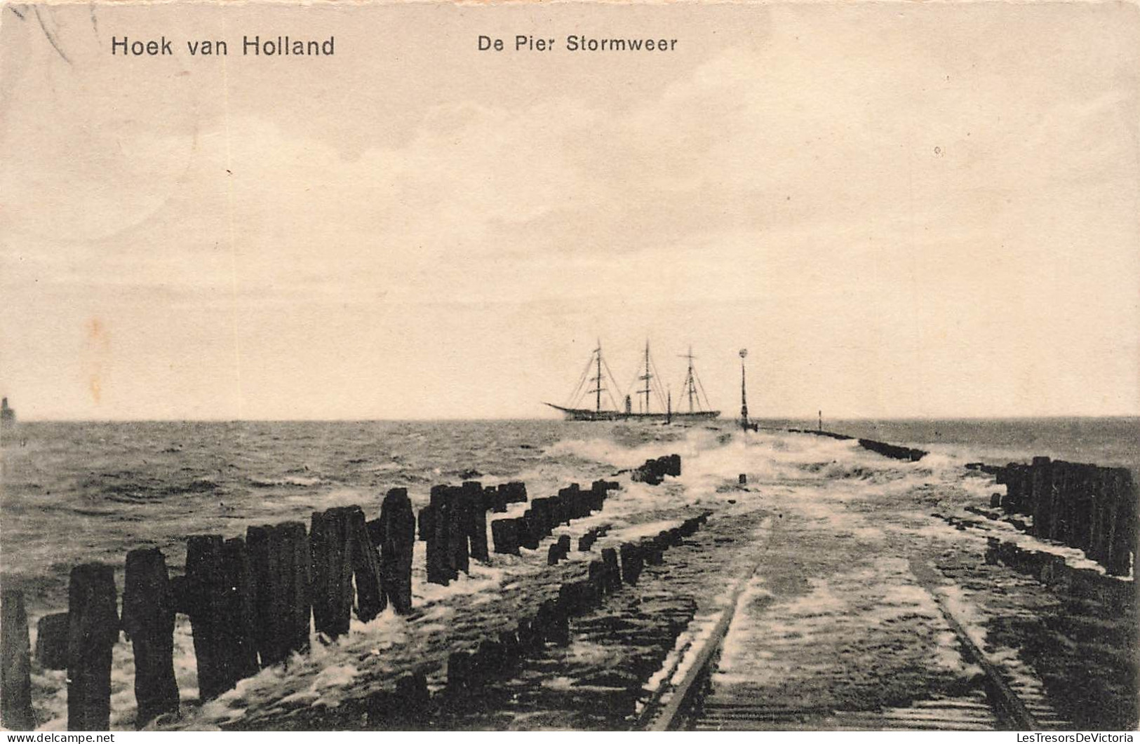 PAYS-BAS - Hoek Van Holland - De Pier Stormweer - Carte Postale Ancienne - Hoek Van Holland