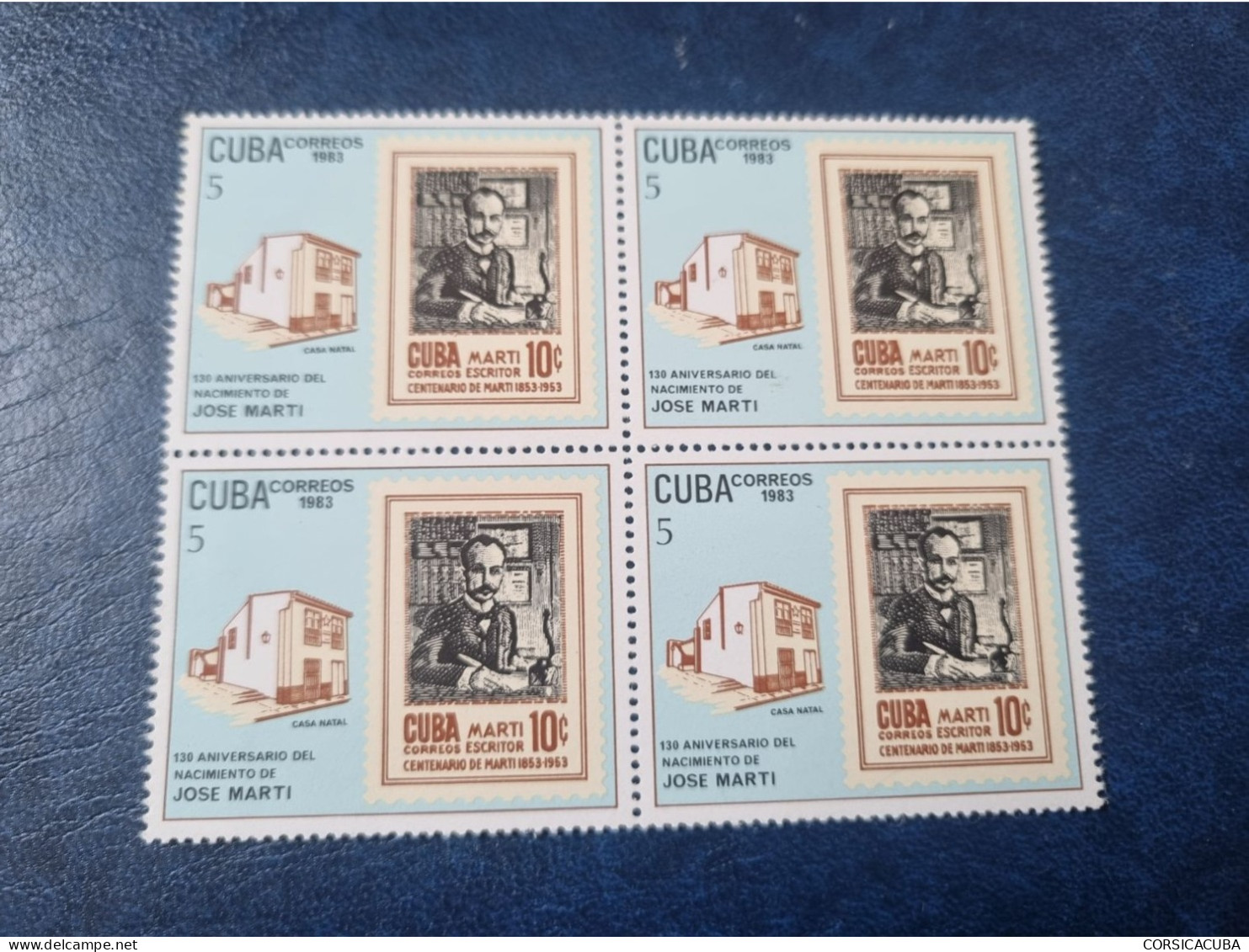 CUBA  NEUF  1983   NACIMIENTO  135  DE  JOSE  MARTI  //  PARFAIT  ETAT  //  1er  CHOIX  // Bloc De 4 - Nuovi