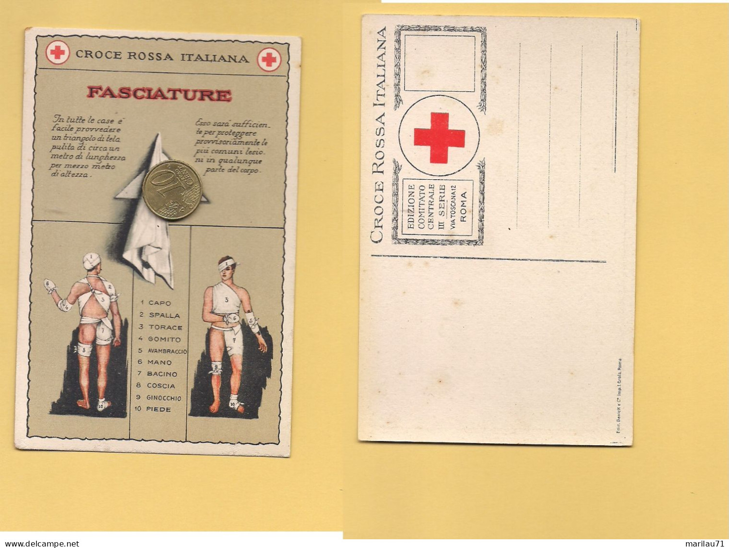 P3579 CROCE ROSSA ITALIANA III SERIE Fasciature Anni '30 - Red Cross