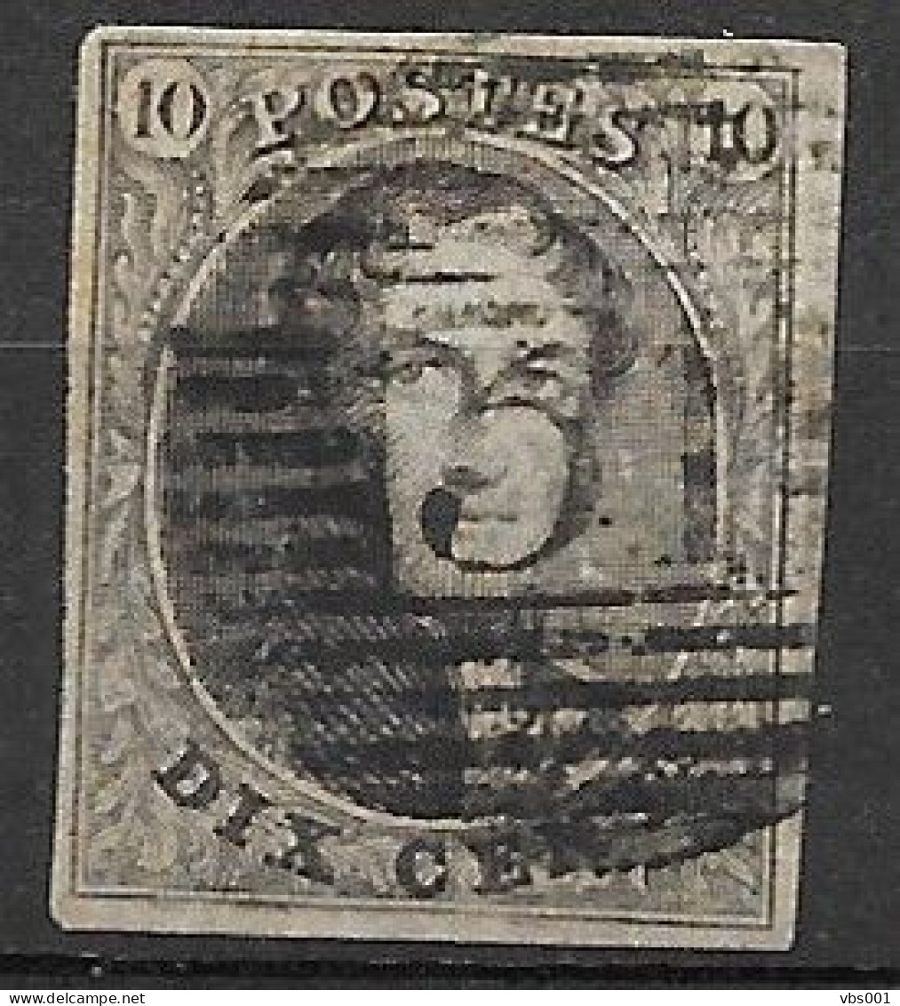 OBP10A Met 4 Randen En Met Balkstempel P31 Deynze (zie Scans) - 1858-1862 Medallones (9/12)