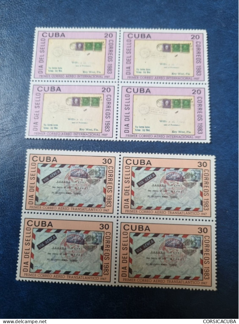 CUBA  NEUF  1983   DIA  DEL  SELLO  //  PARFAIT  ETAT  //  1er  CHOIX  // Bloc De 4 - Nuevos