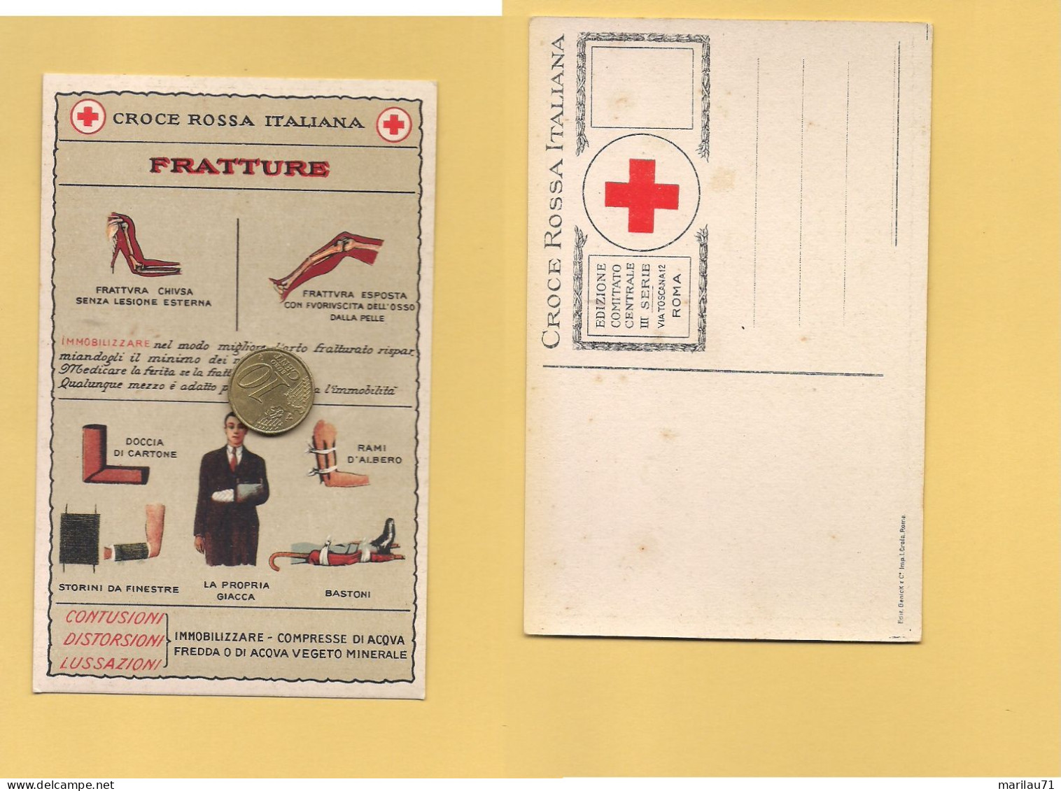 P3580 CROCE ROSSA ITALIANA III SERIE Fratture Anni '30 - Red Cross