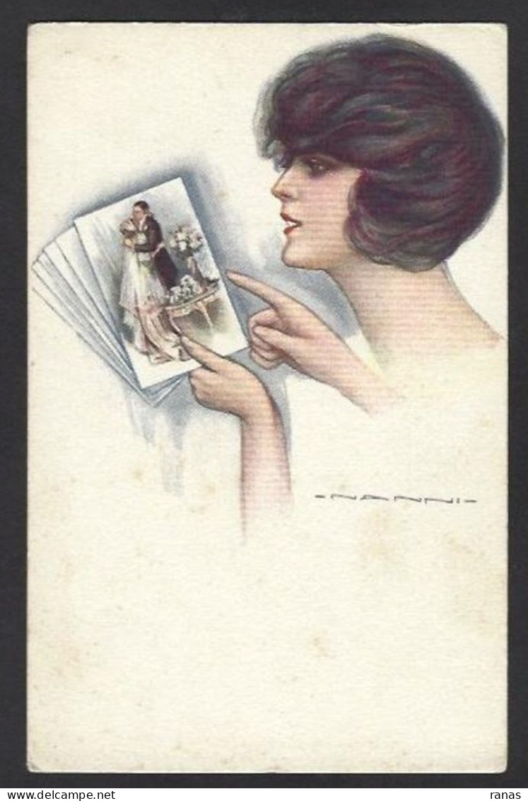 CPA NANNI Art Déco Femme Girl Woman Non Circulé Illustrateur Italien Italie Jeu De Cartes Playing Cards Cartes à Jouer - Cartas