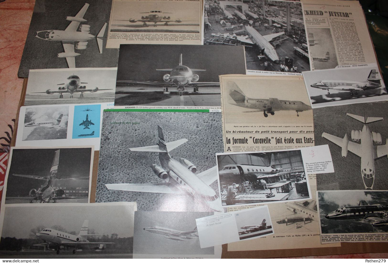 Lot De 232g D'anciennes Coupures De Presse De L'aéronef Américain Lockheed "Jetstar" - Other & Unclassified