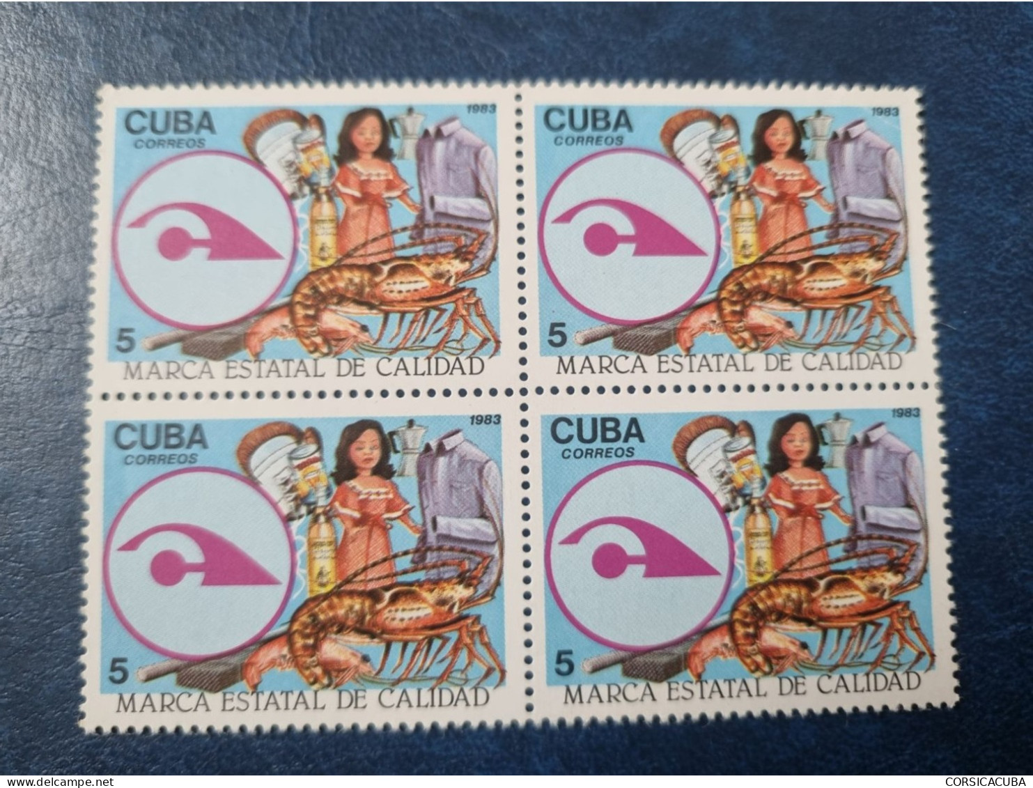 CUBA  NEUF  1983   MARCA  ESTATAL  DE  CALIDAD  //  PARFAIT  ETAT  //  1er  CHOIX  // Bloc De 4 - Ongebruikt