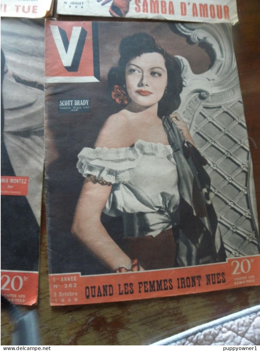 4 Vintage V Magazine 1949 (érotisme Pour Adultes) - Magazines & Catalogues