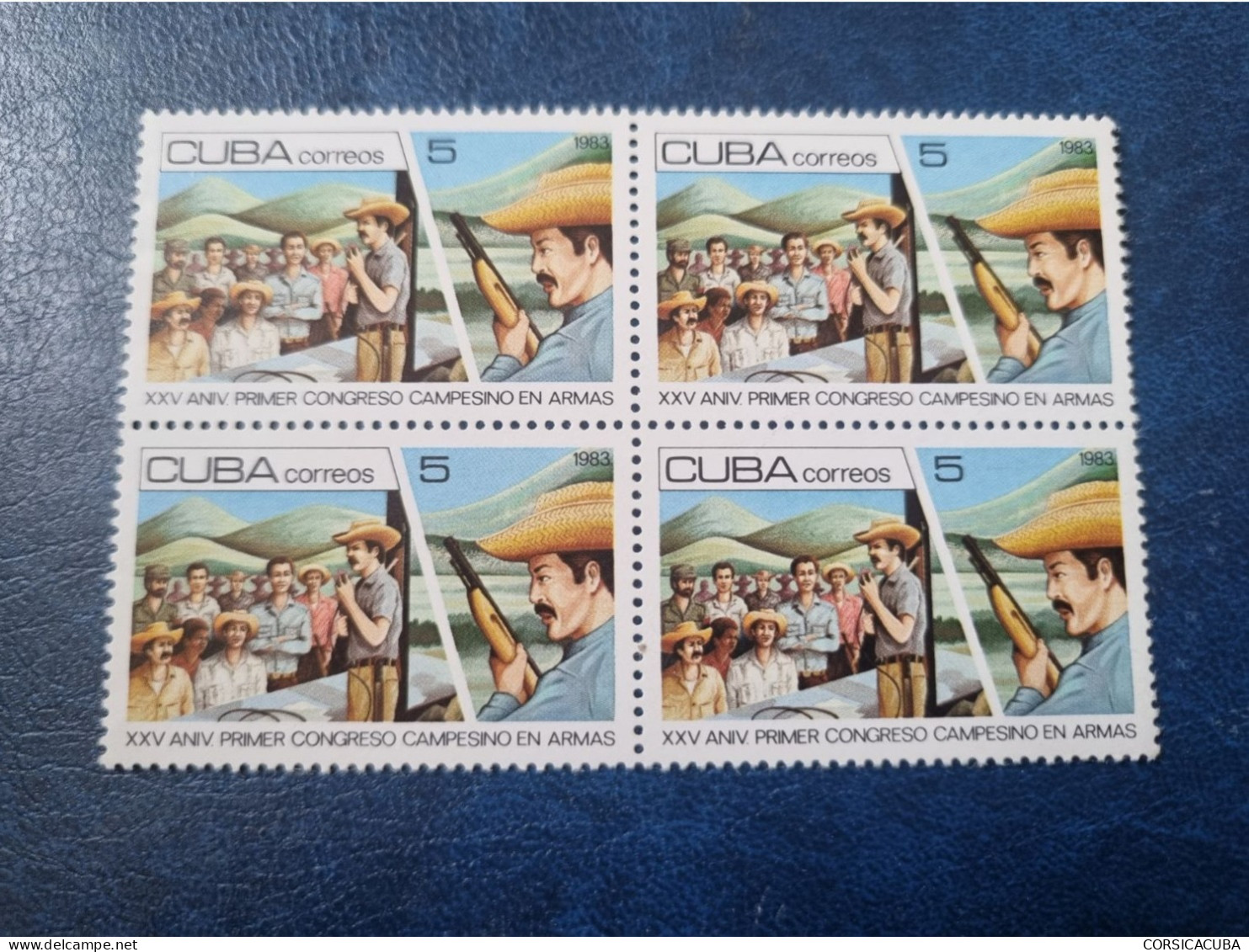 CUBA  NEUF  1983   CONGRESO  CAMPESINOS  EN  ARMAS  //  PARFAIT  ETAT  //  1er  CHOIX  // Bloc De 4 - Unused Stamps