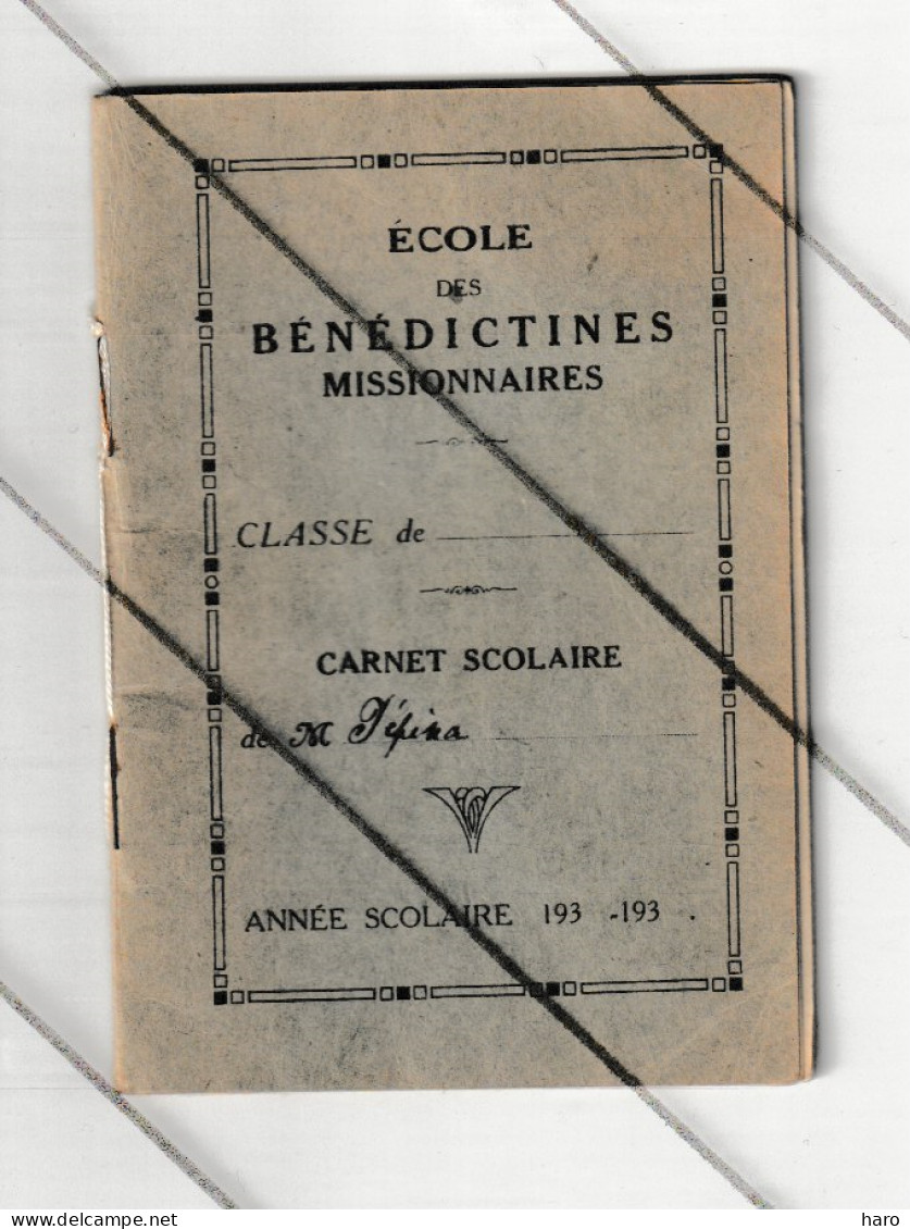 Congo Belge - LIKASI ( Sous Réserve)  Ecole Des Bénédictines Missionnaires - Carnet Scolaire 1934 / 1935 ( M7) - Diploma's En Schoolrapporten