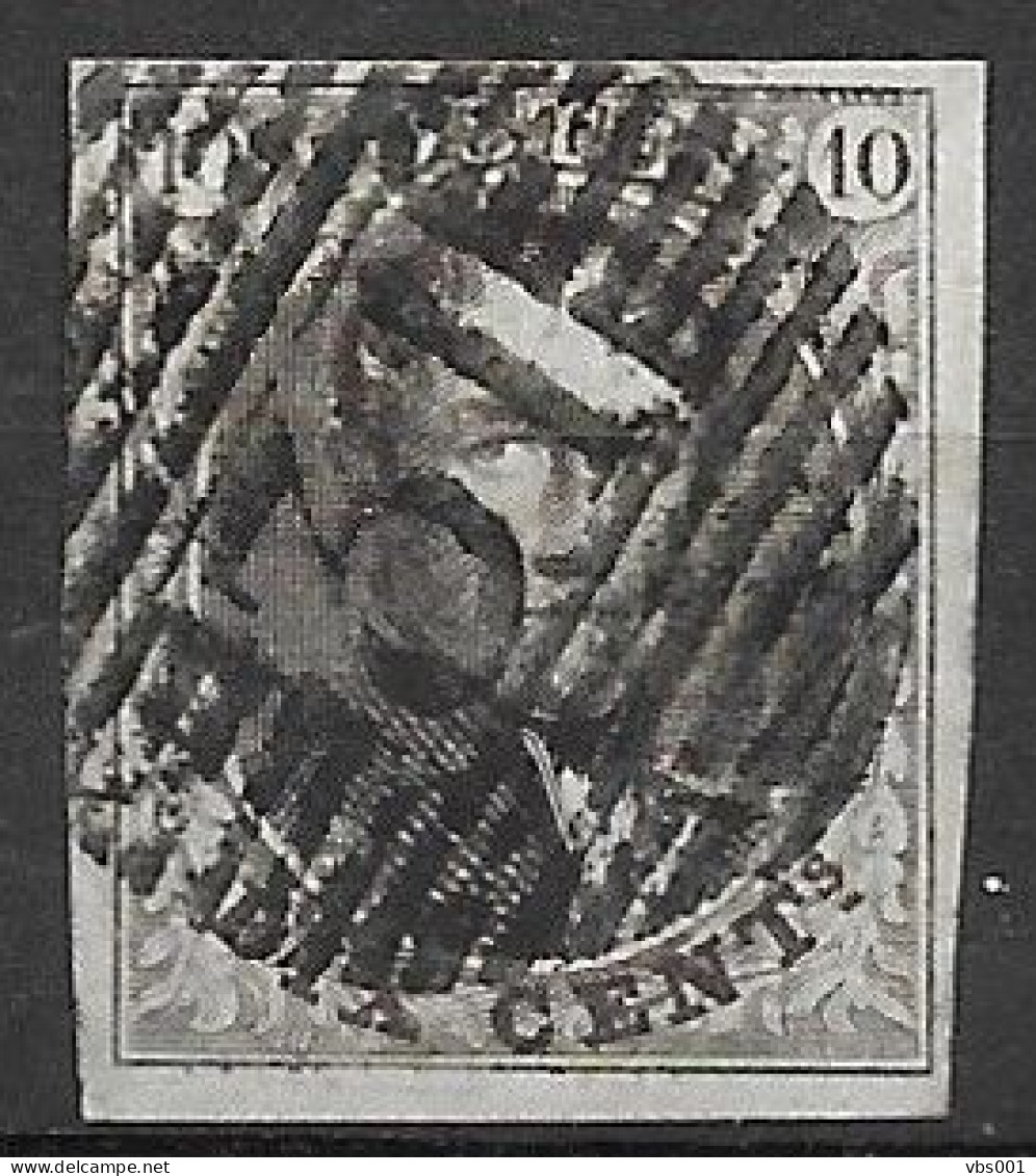 OBP10 Met 4 Randen En Met Balkstempel P31 Deynze ( Zie Scans) - 1858-1862 Medallones (9/12)