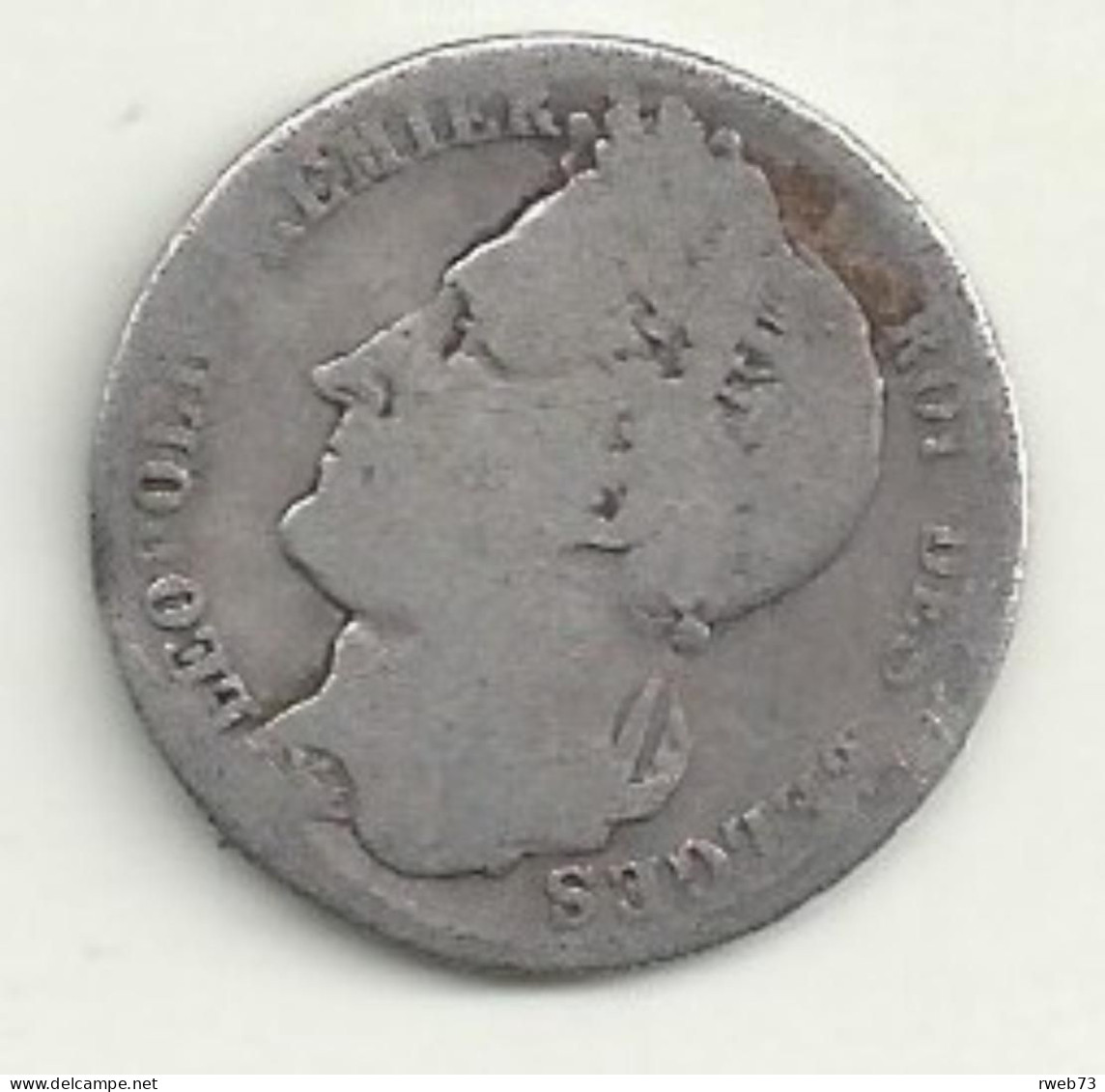 BELGIQUE - 1/2 Franc - 1834 - Argent - B/TB - 1/2 Frank